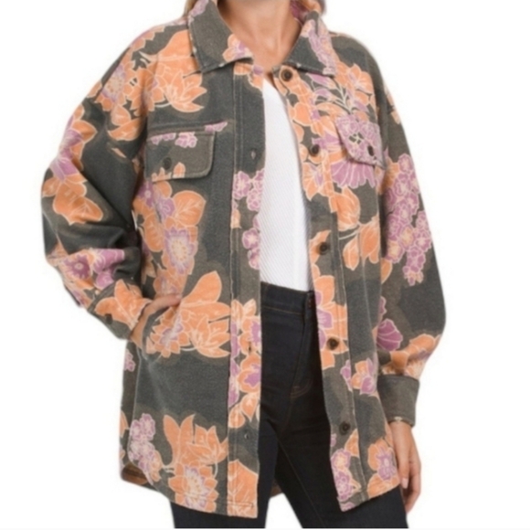 NWT Free People Boho Printed Ruby Shacket Size Large $178 - Picture 1 of 9